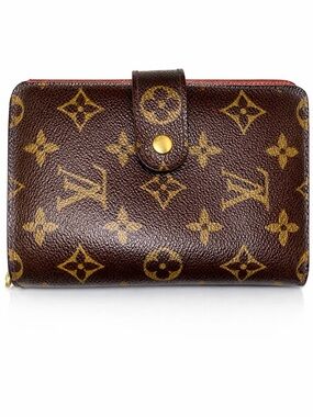 Louis Vuitton Monogram Canvas Snap Card Holder Wallet - Brown/Gold